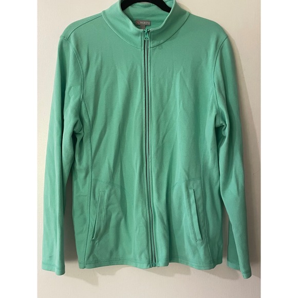 Talbots Jackets & Blazers - Talbots T by Talbots‎ Women's Mint Green Full Zip Mock Neck Active Jacket Size L